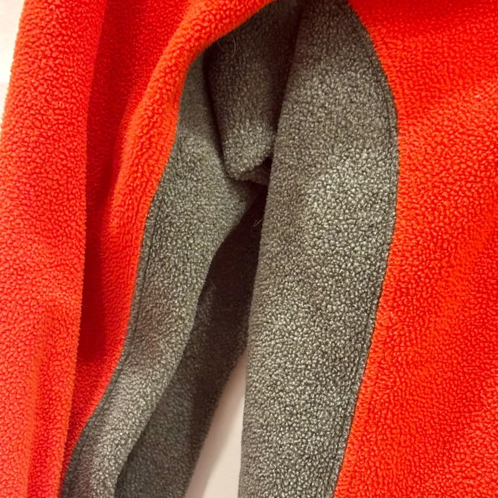 The North Face Boy’s Red and Gray 1/4 Zip Fleece